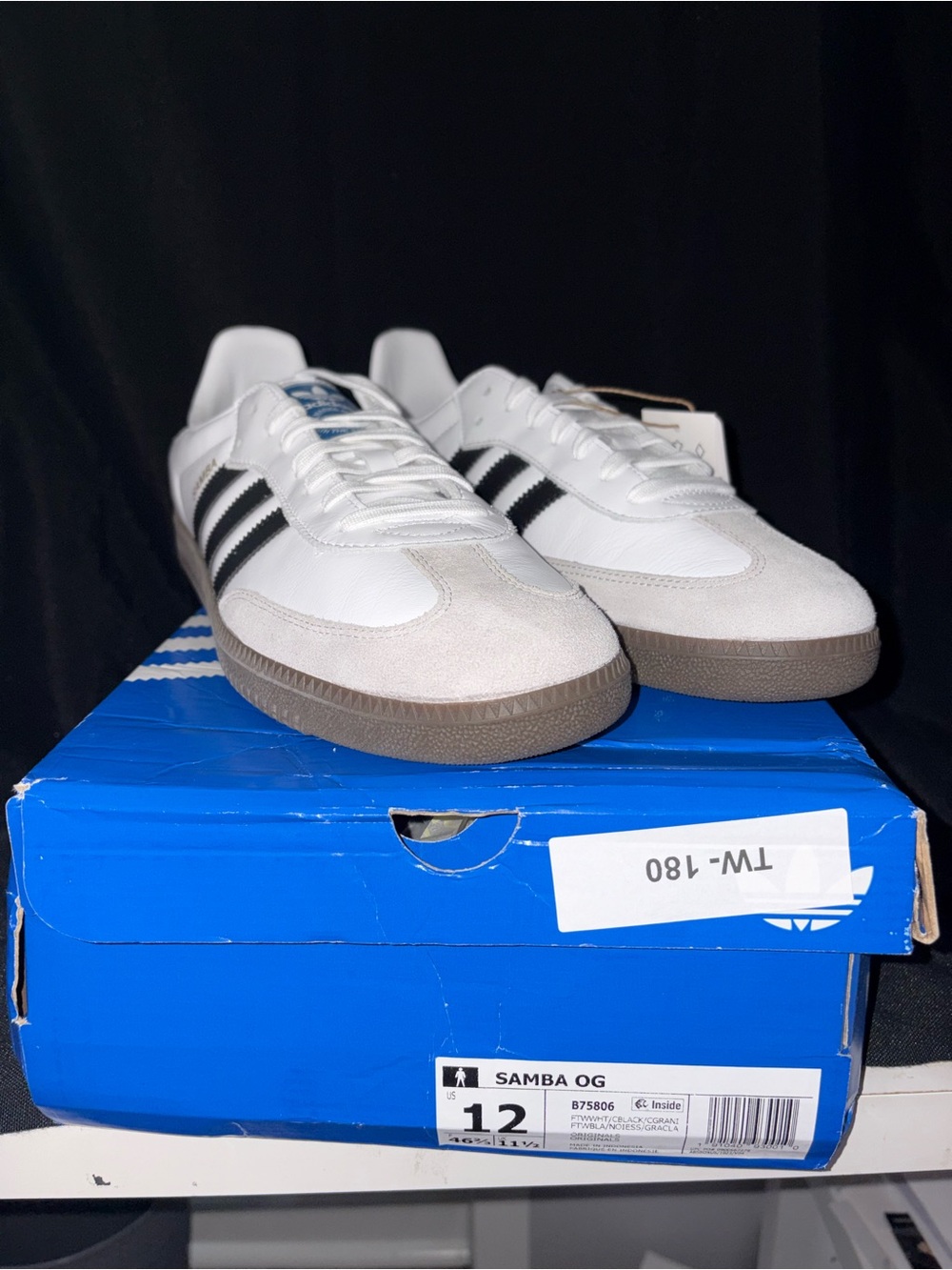 adidas Samba OG Black White Brown Sole